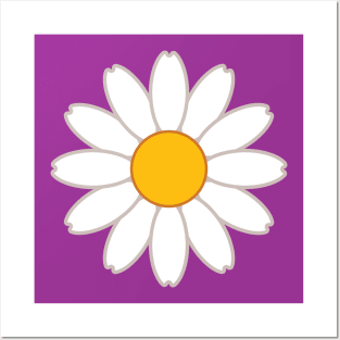 Daisy | Yellow White | Purple Posters and Art